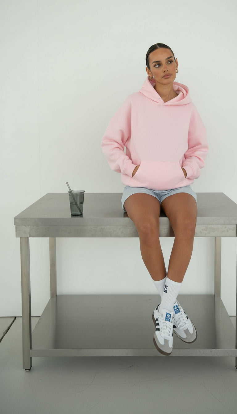 Powder rose hoodie