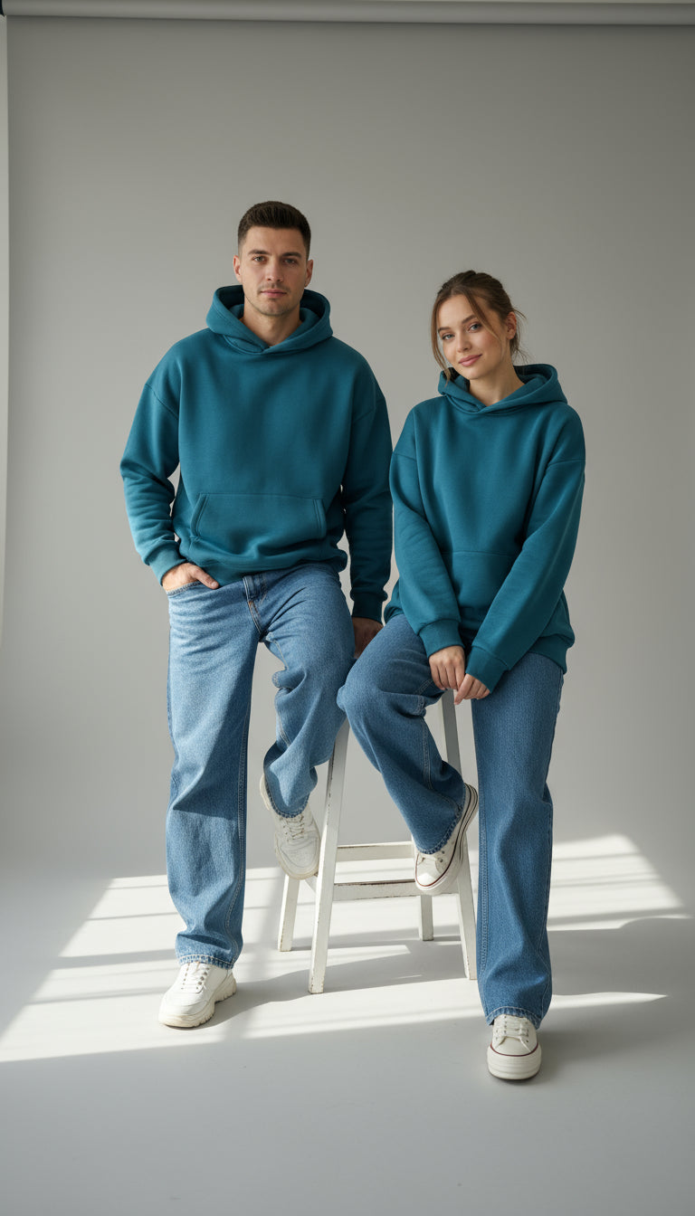 Teal unisex hoodie