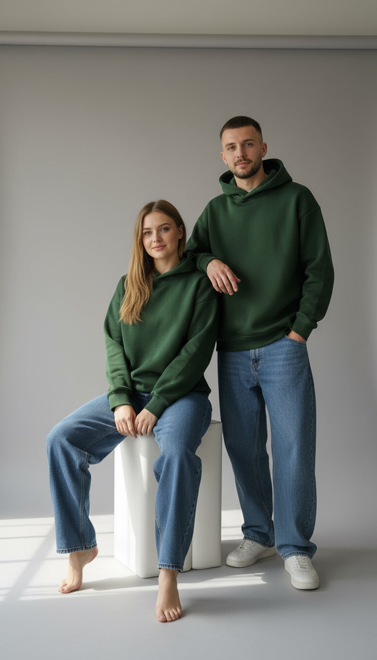 Green unisex Hoodie