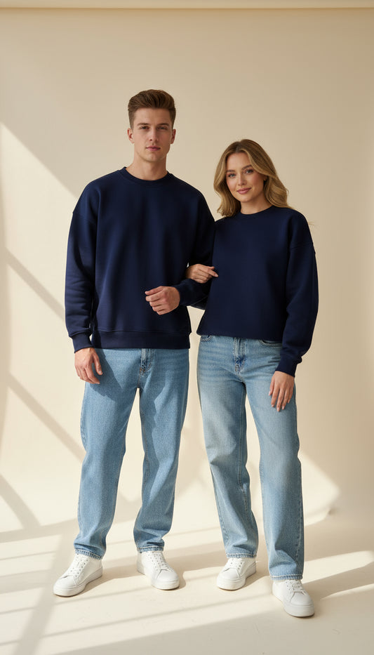 Navy crewneck unisex