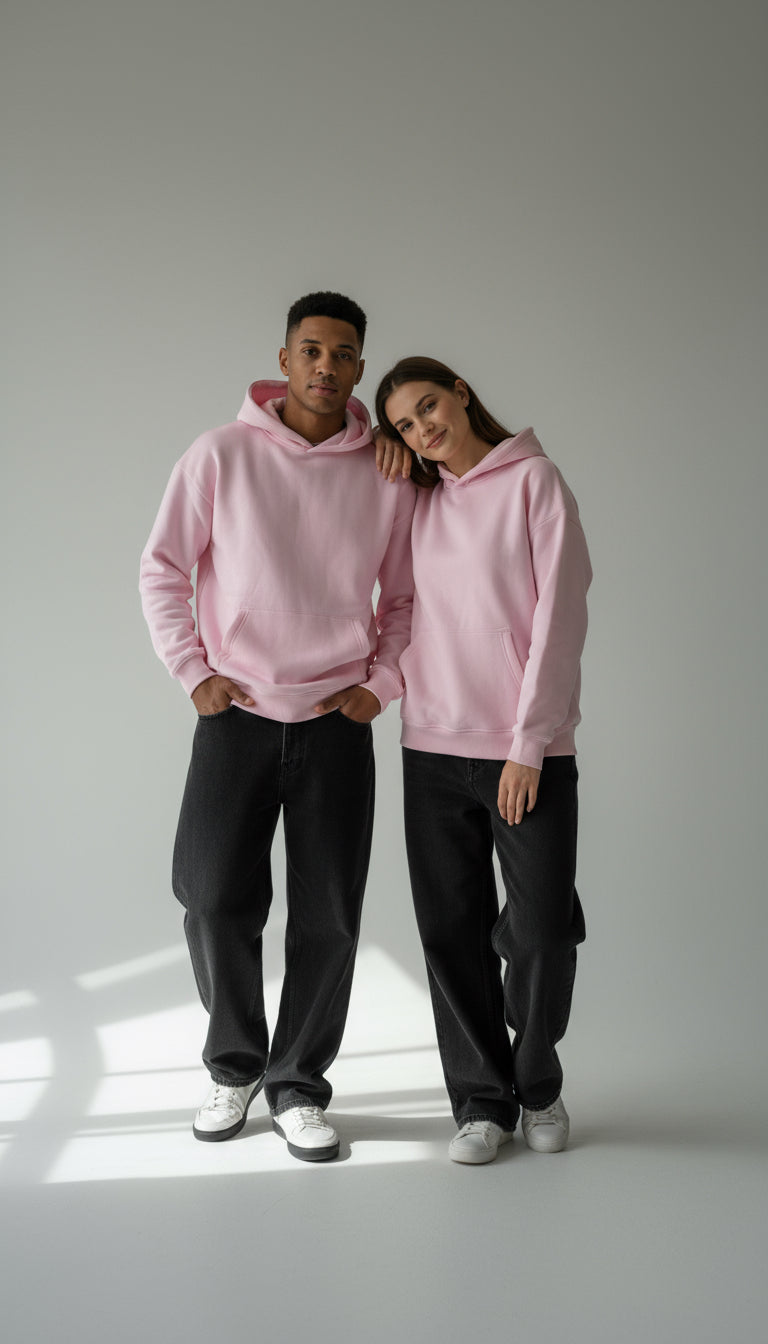 Powder rose unisex hoodie