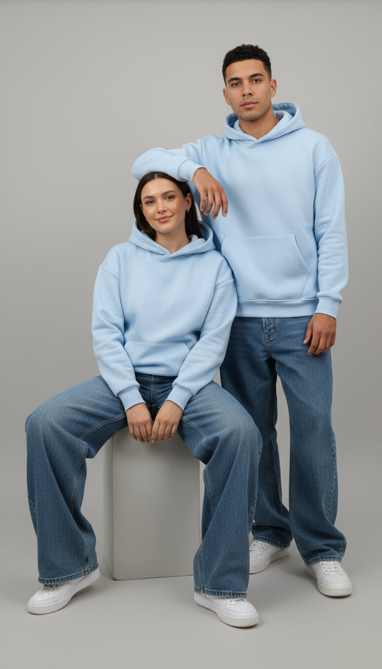 Baby blue unisex Hoodie